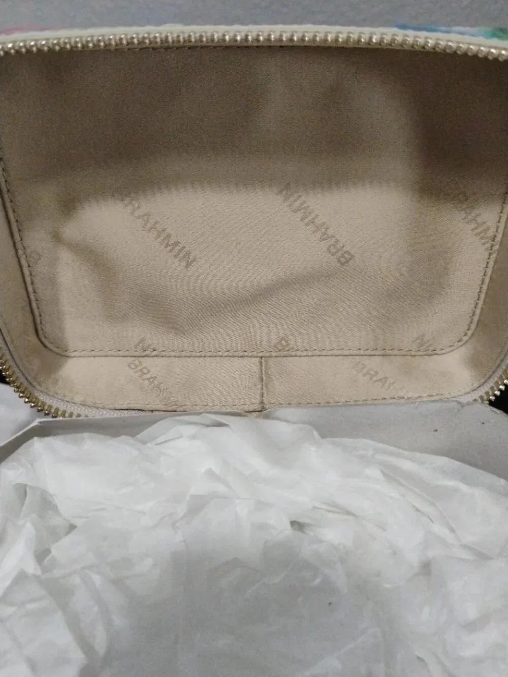 Brahmin Multicolor Impression Melbourne DI Iridescent Charmaine Travel Case NWT